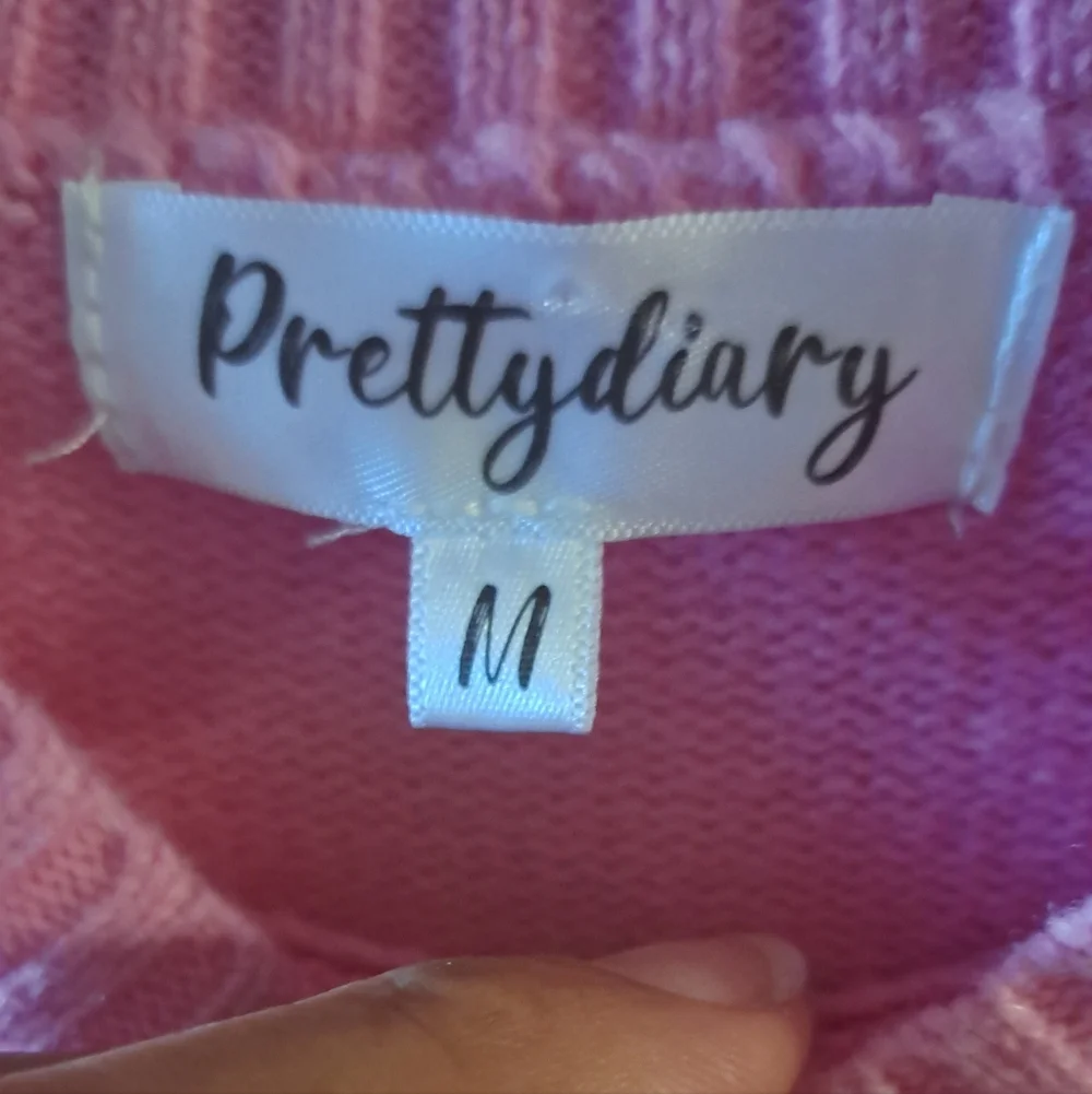 Pink Women's Sweater with 'Beautiful' Embroidery - Picture 2 of 4
